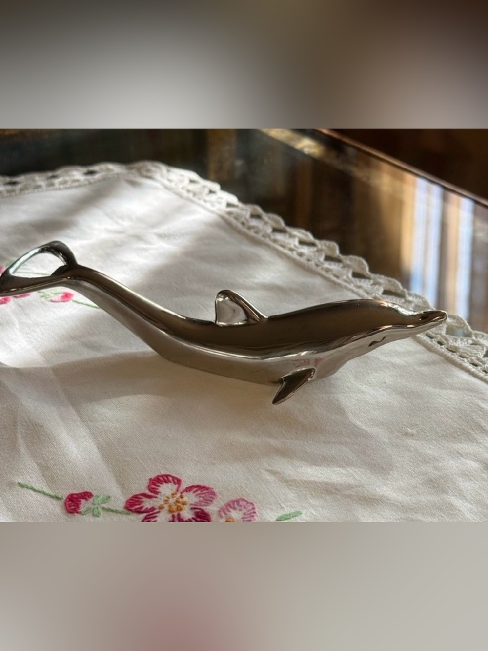 Vintage Silver Plated Dolphin Bottle/Opener- Vintage